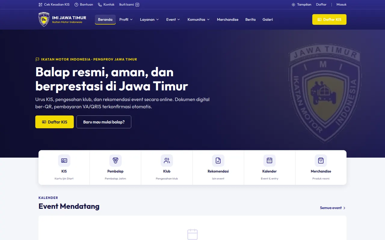 Tampilan IMI Jawa Timur